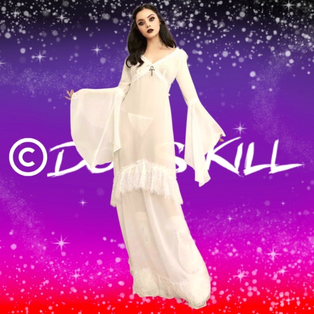 Dolls Kill End of Days Chiffon Maxi Dress